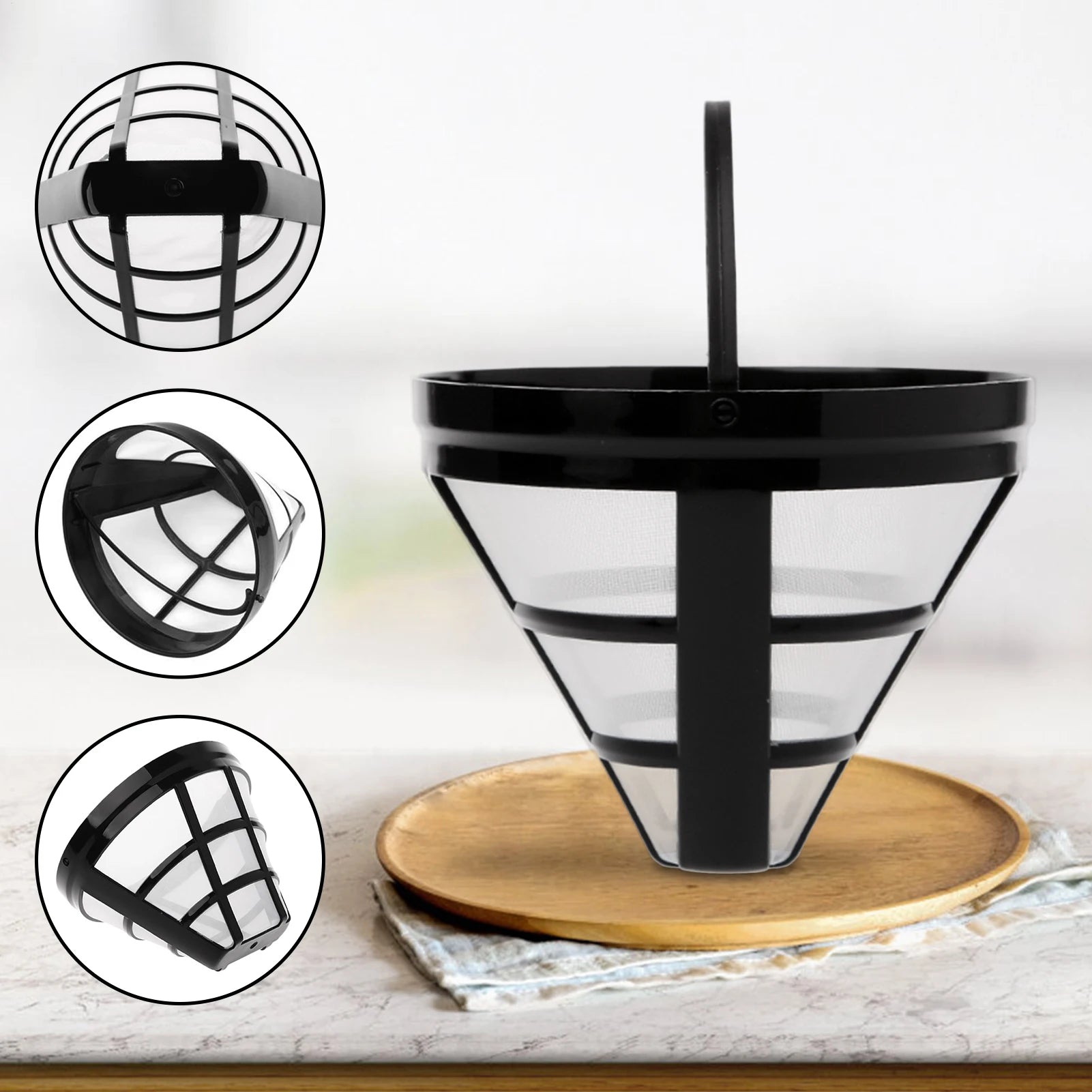Reusable Coffee Filters Coffee Brewing Kit Drip Filter Household Coffee Filter Cup Hand Brew Set Coffee Accessories