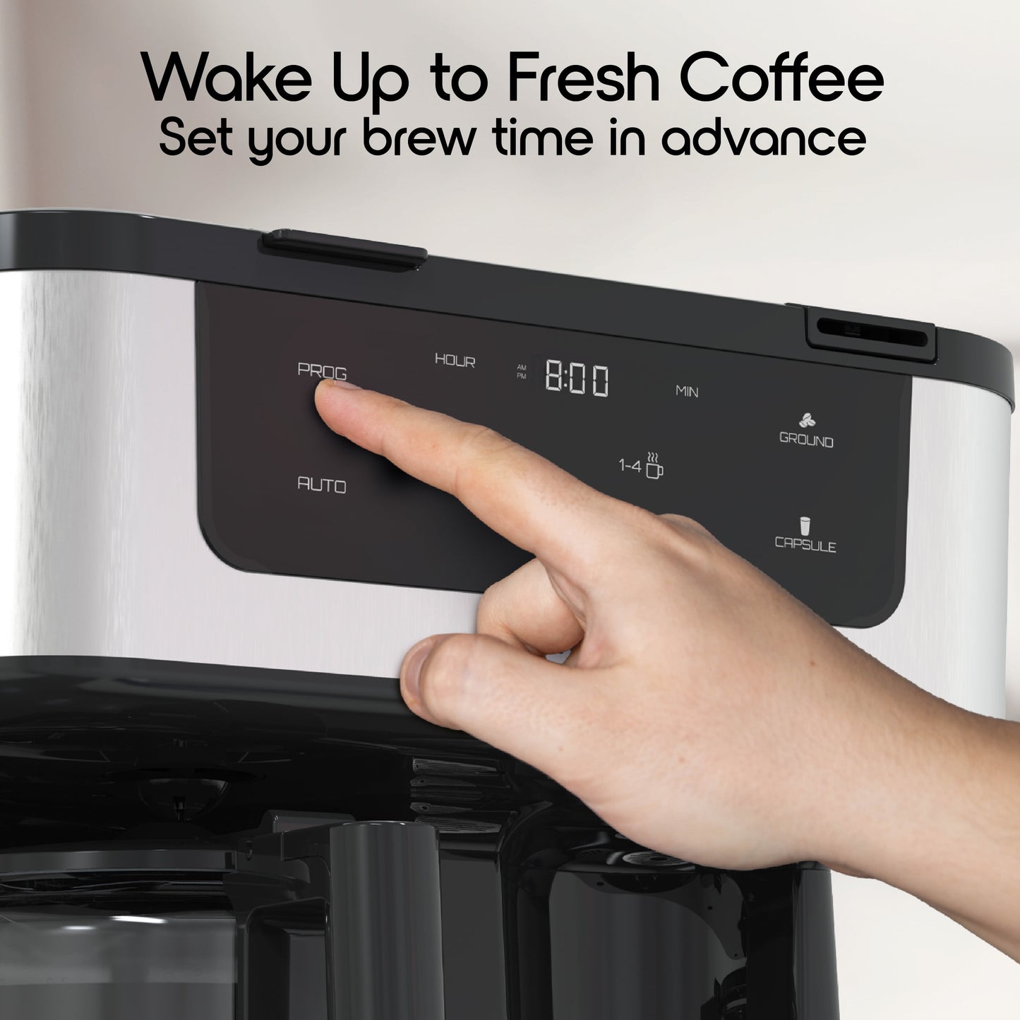 Dual Coffee Maker, Programmable 12-Cup Coffee Pot & Single Serve Coffee Machine