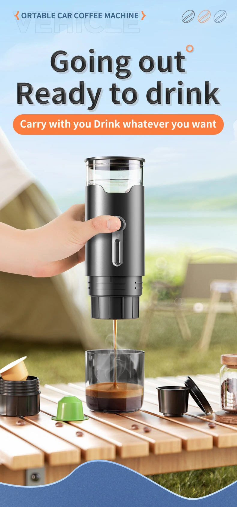 Small Portable Coffee Maker Electric Capsule