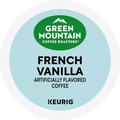 24Ct Green Mountain Coffee French Vanilla Keurig K-Cup Coffee Pods Flavored Coffee Light Roast