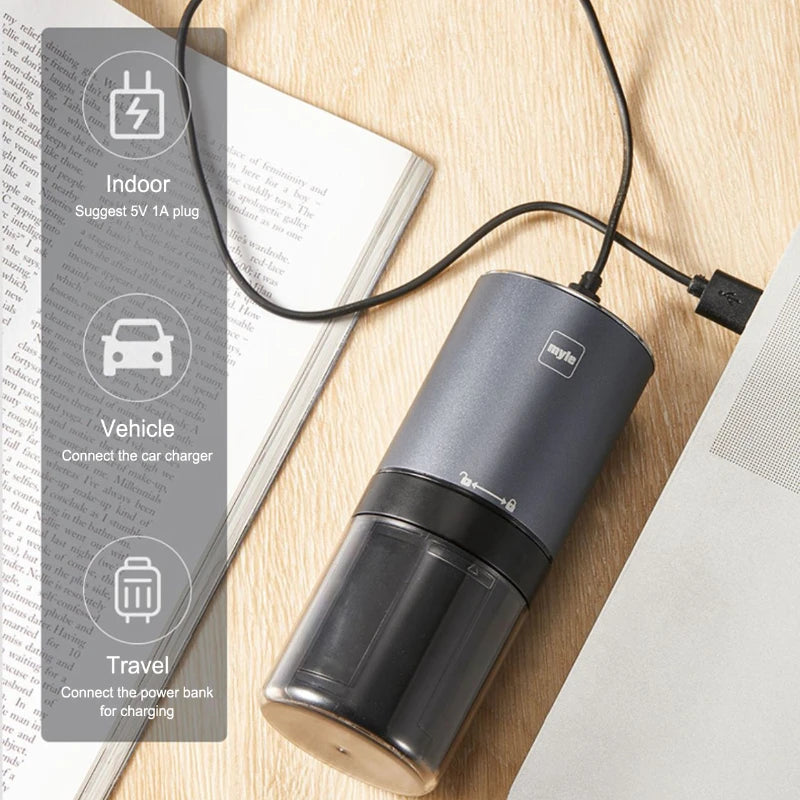 Electric Coffee Bean Grinder Italian Brewed Coffee Machine Household Wireless Portable Electric Coffee Grinder Rechargeable