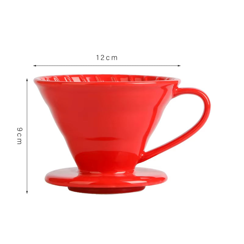 Ceramics Coffee Filter Cup Holder Pour over Espresso Coffee Dripper Coffee Baskets Percolator Reusable Cups Coffee Accessories