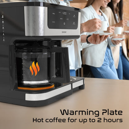 Dual Coffee Maker, Programmable 12-Cup Coffee Pot & Single Serve Coffee Machine