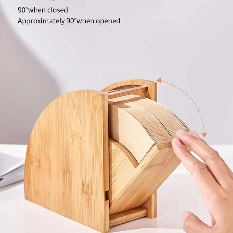 Bamboo Coffee Filter Holder Coffee Paper Storage Rack Renewable Stand Coffee Filter Paper Container Stand