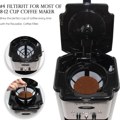 1Pcs Reusable Coffee Filter Basket, Cone Coffee Maker Filter Replacement Coffee Filter Compatible with Coffee Accessories