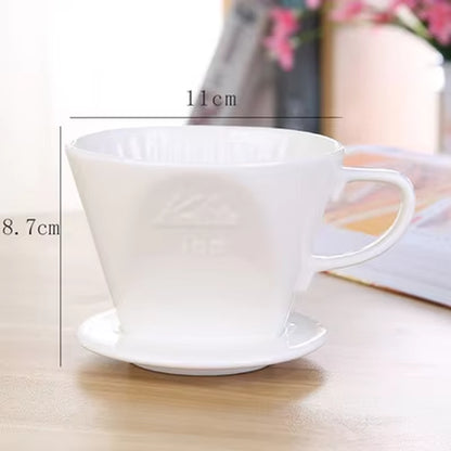 Ceramics Coffee Filter Cup Holder Pour over Espresso Coffee Dripper Coffee Baskets Percolator Reusable Cups Coffee Accessories