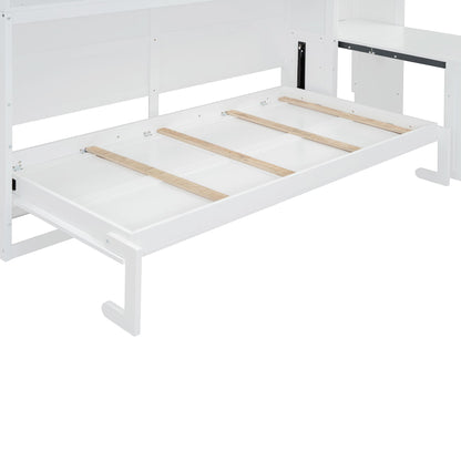 Twin Size Murphy Bed Wall Bed with Closet