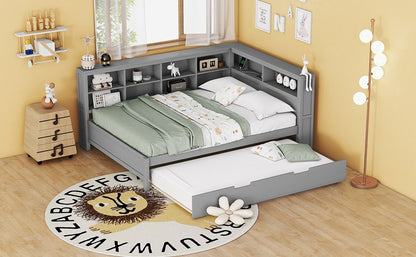 Wooden Full Size DayBed with Twin Size Trundle