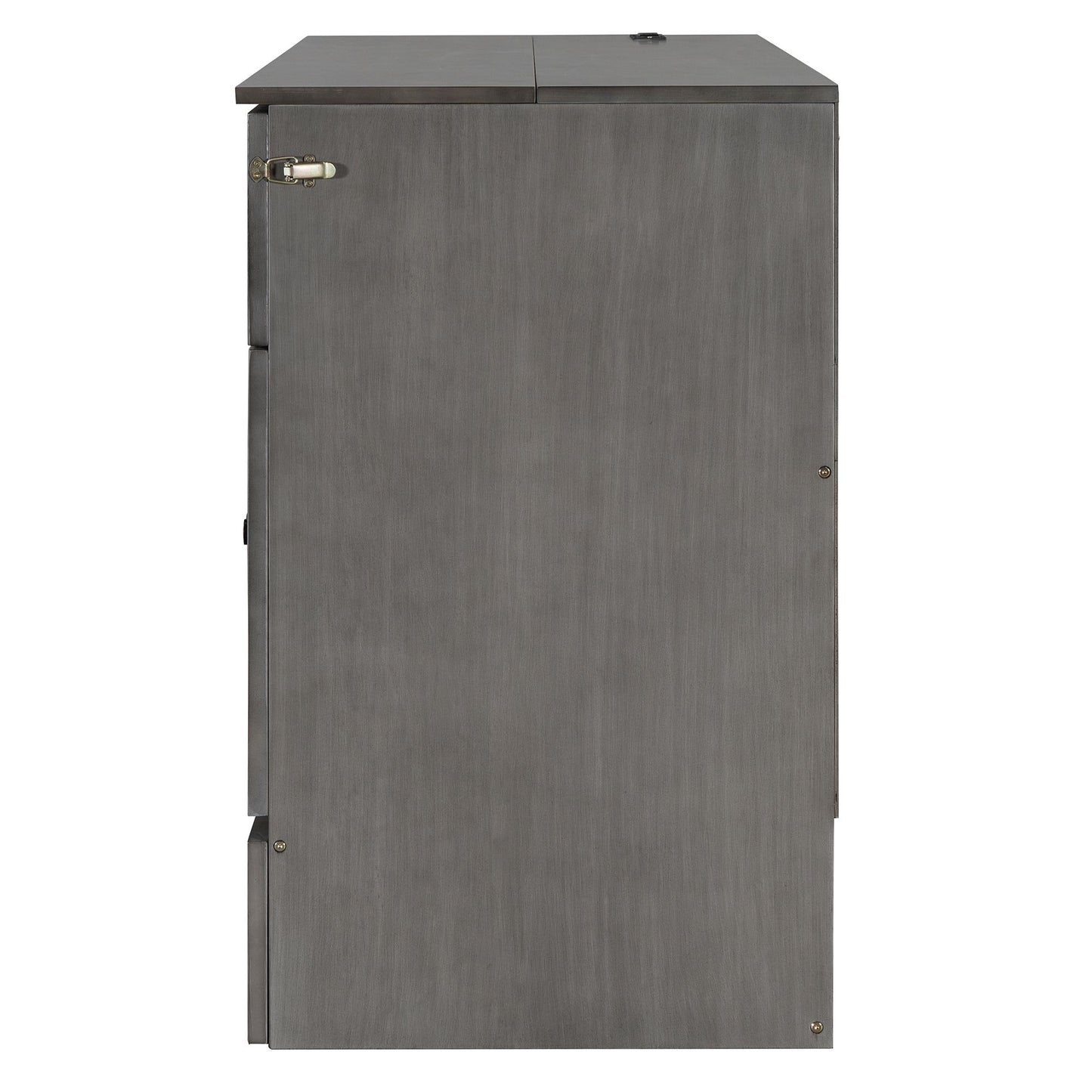 Queen Size Murphy Bed with Large Drawers & USB Ports