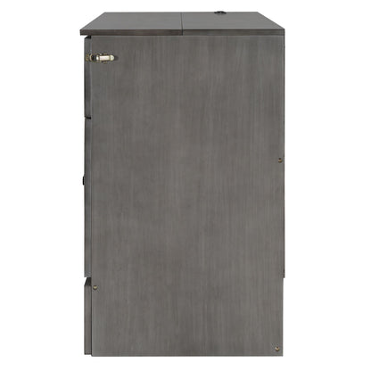 Queen Size Murphy Bed with Large Drawers & USB Ports