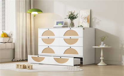 Queen Size Murphy Bed with Large Drawer,USB Ports and Outlets,White