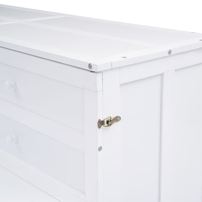 Queen Size Murphy Bed with Built-In Charging Station and a Shelf