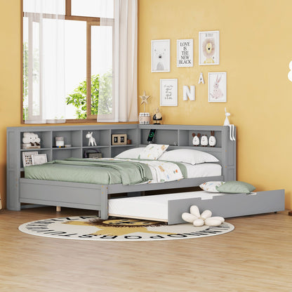 Wooden Full Size DayBed with Twin Size Trundle