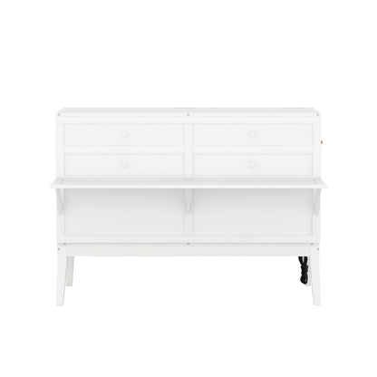 Queen Size Murphy Bed with Built-In Charging Station and a Shelf