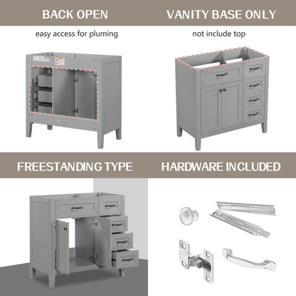 36" Bathroom Vanity without Sink
