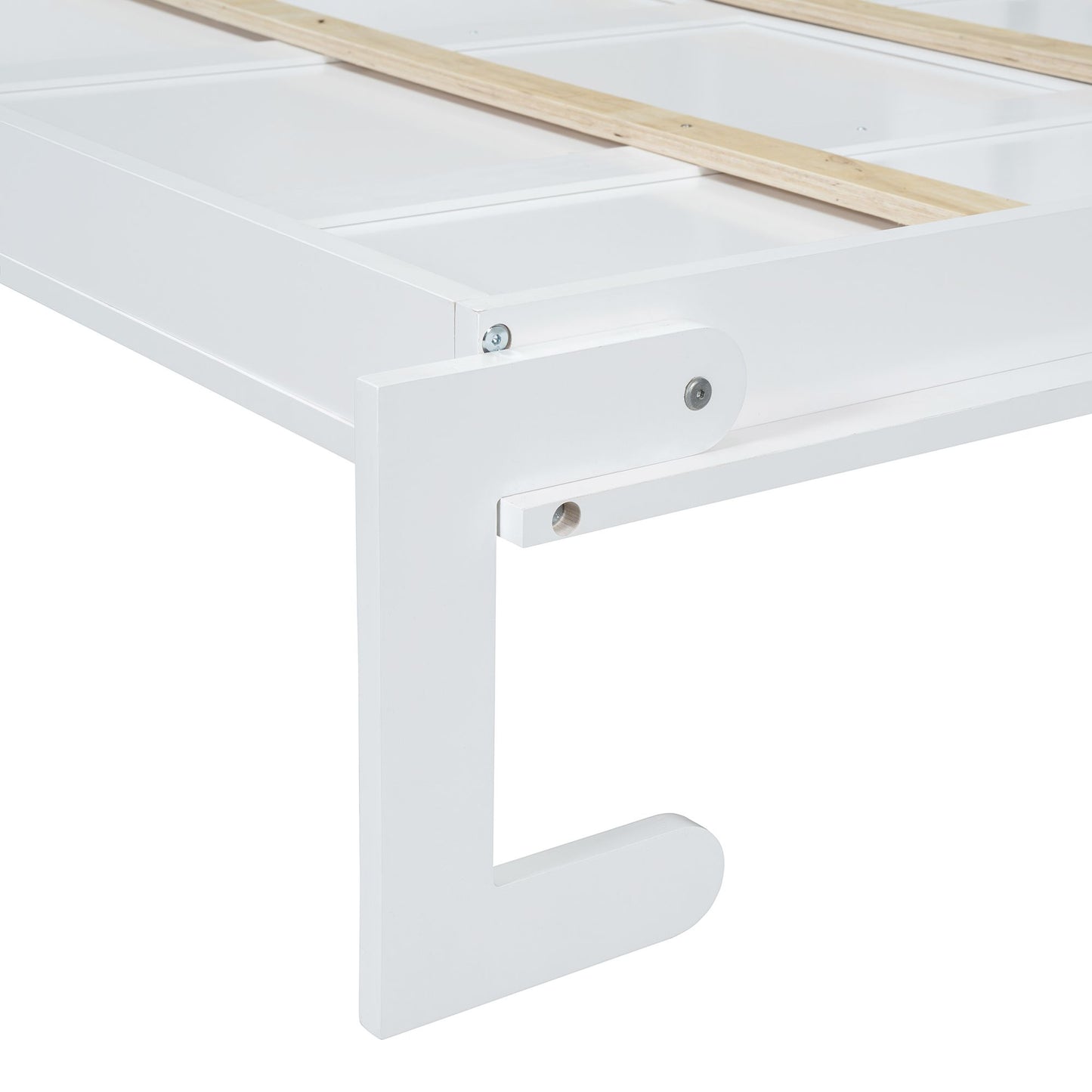 Queen Size Murphy Bed Wall Bed with Sofa and Shelves,White
