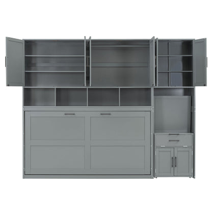 Twin Size Murphy Bed Wall Bed with Closet