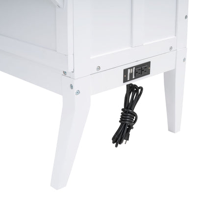 Queen Size Murphy Bed with Built-In Charging Station and a Shelf