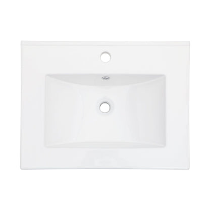 24"x18" White Rectangular Single Vanity Top