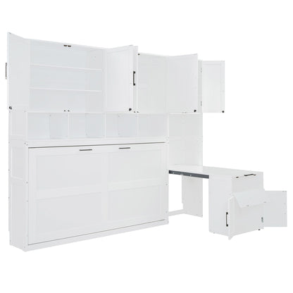 Twin Size Murphy Bed Wall Bed with Closet