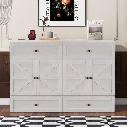 Queen Size Murphy Bed with Large Drawers & USB Ports