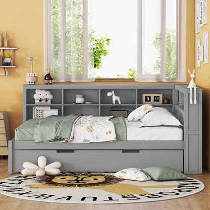 Wooden Full Size DayBed with Twin Size Trundle