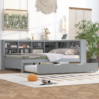 Wooden Full Size DayBed with Twin Size Trundle