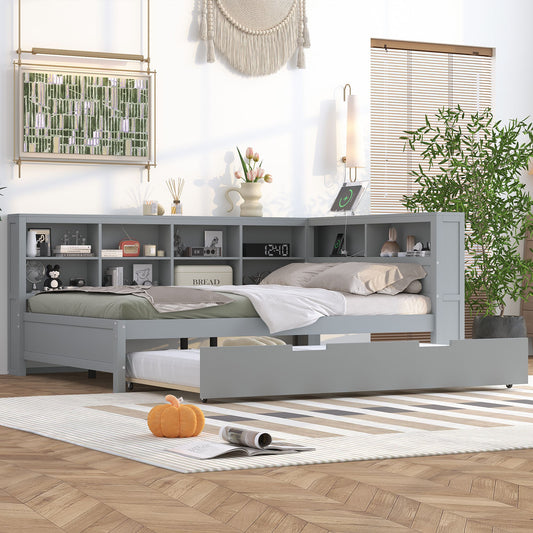 Wooden Full Size DayBed with Twin Size Trundle