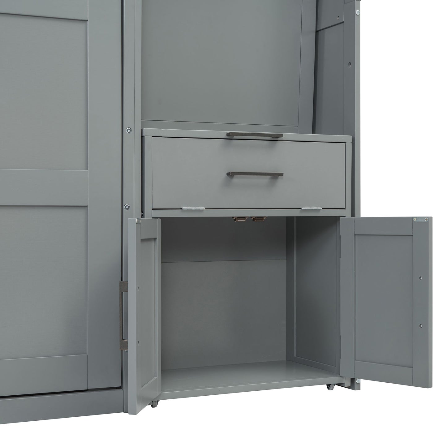 Twin Size Murphy Bed Wall Bed with Closet