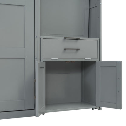 Twin Size Murphy Bed Wall Bed with Closet