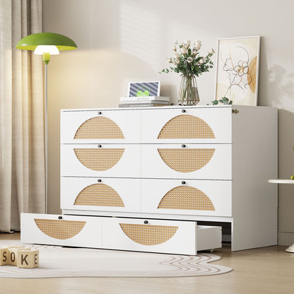 Queen Size Murphy Bed with Large Drawer,USB Ports and Outlets,White