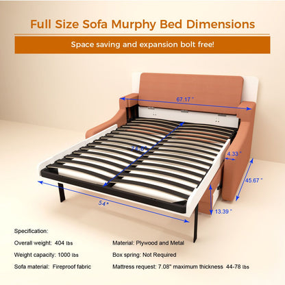 Morden Design Vertical Murphy Bed with Sofa