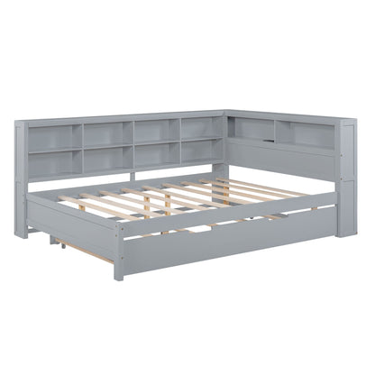 Wooden Full Size DayBed with Twin Size Trundle