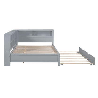 Wooden Full Size DayBed with Twin Size Trundle