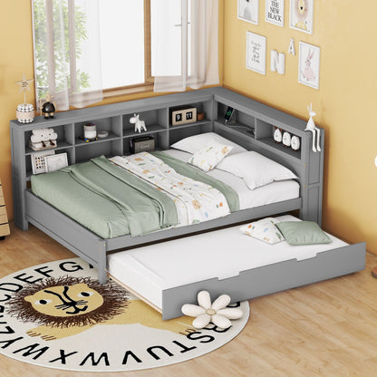 Wooden Full Size DayBed with Twin Size Trundle