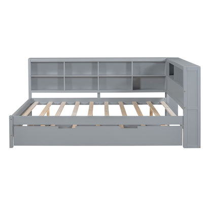 Wooden Full Size DayBed with Twin Size Trundle
