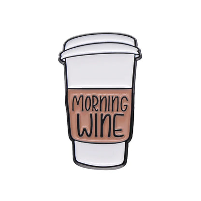 Coffee Maker Enamel Brooch Coffee Bean Grinder Coffee Kettle Cup Bag Barista Badge Punk Lapel Coffee Collection Pin Jewelry Gift