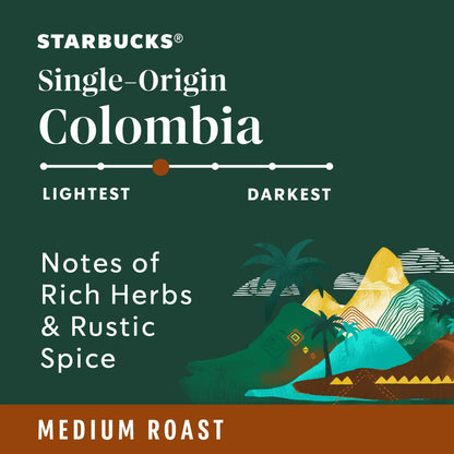 Starbucks via Instant Single-Origin Colombia, Instant Coffee, Medium Roast Coffee, 8 Packets