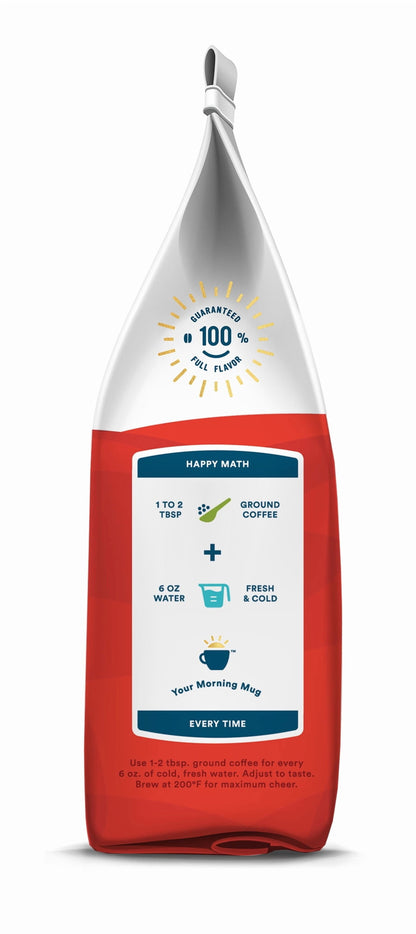 Flavored Vanilla Hazelnut Ground Coffee, Light Roast, 12 Oz, Naturally Caffeinated