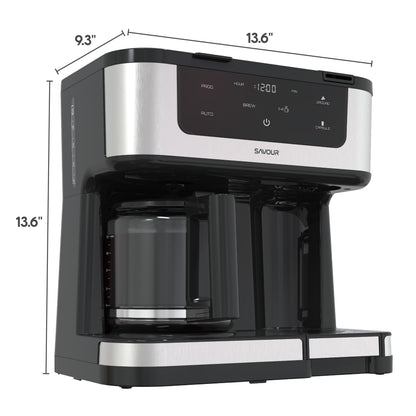 Dual Coffee Maker, Programmable 12-Cup Coffee Pot & Single Serve Coffee Machine