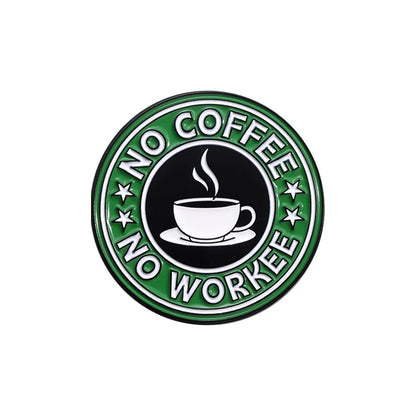 Coffee Maker Enamel Brooch Coffee Bean Grinder Coffee Kettle Cup Bag Barista Badge Punk Lapel Coffee Collection Pin Jewelry Gift
