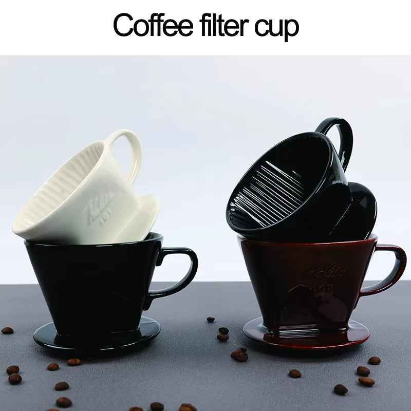 Ceramics Coffee Filter Cup Holder Pour over Espresso Coffee Dripper Coffee Baskets Percolator Reusable Cups Coffee Accessories