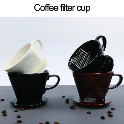 Ceramics Coffee Filter Cup Holder Pour over Espresso Coffee Dripper Coffee Baskets Percolator Reusable Cups Coffee Accessories