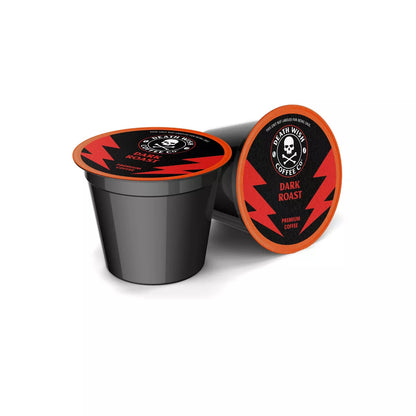 Death Wish Coffee Organic and Fair Trade Dark Roast Single-Serve Coffee Pods 18Ct/7.9Oz