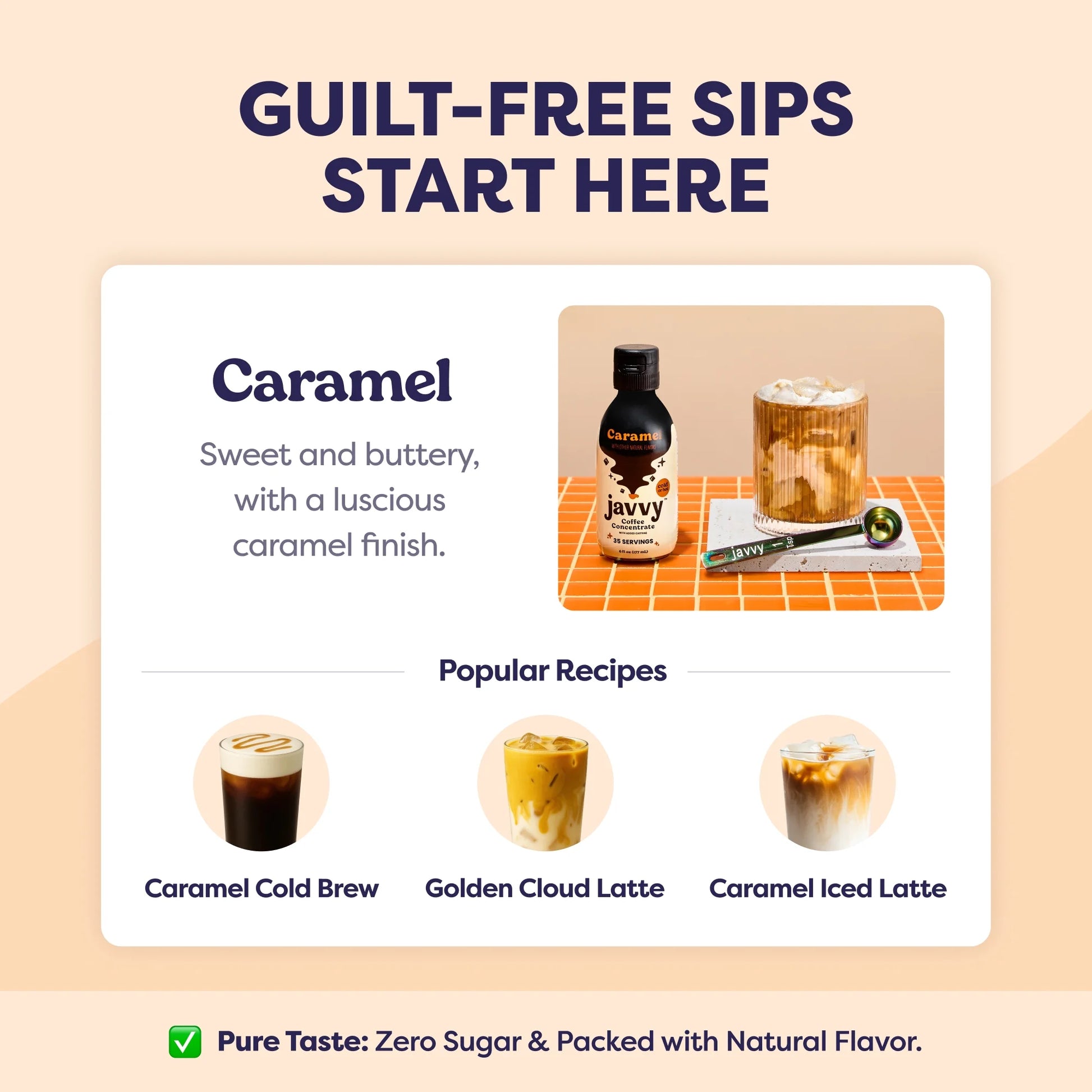 Cold Brew Caramel Liquid Concentrate, Iced Coffee & Cold Brew Drinks